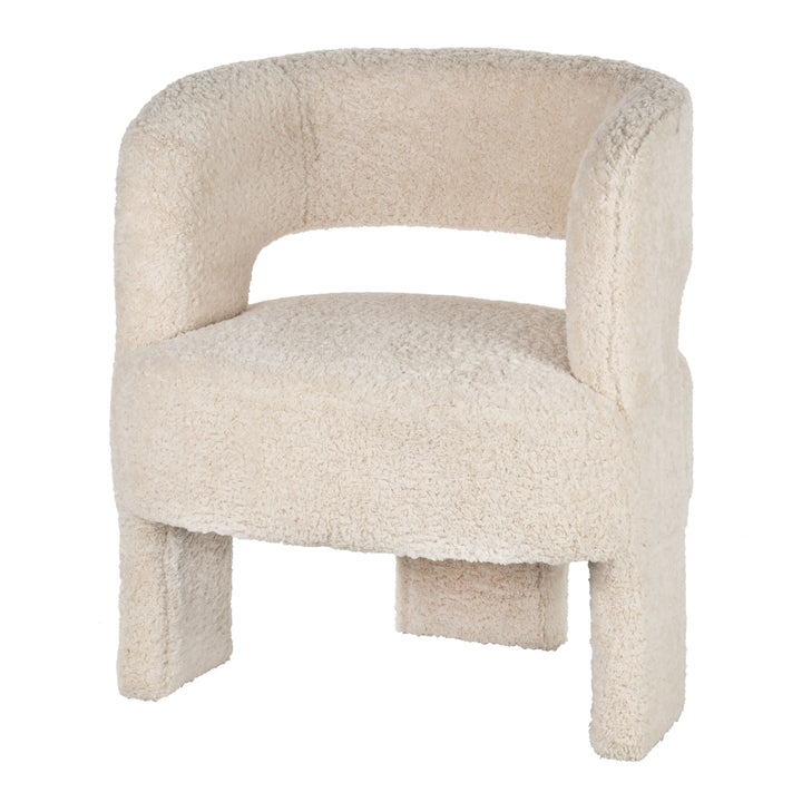 Formes Arm Chair HJFUAM009 Decorative chairs are perfect for adding colour and character to the home. Elevate interiors with this striking armchair from Amalfi. In a subtle colour palette with a fluffy finish, it’s a statement piece. With three legs, the