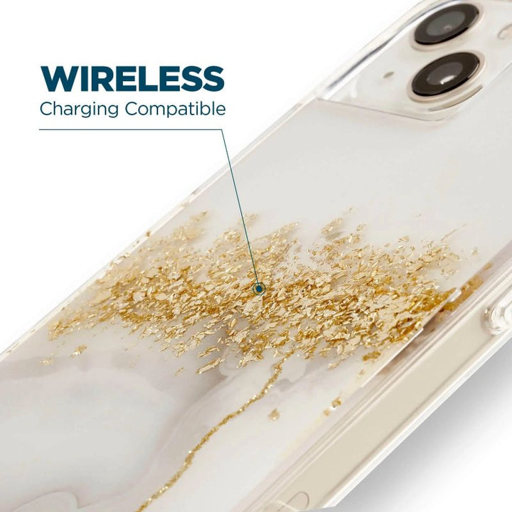 iPhone 14 (6.1") CaseMate Karat Marble Rugged Case - Gold CM049156 CASEMATE