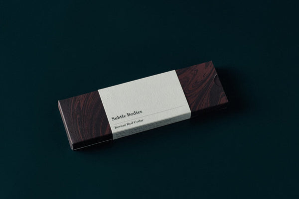 Buy online & save Korean Red Cedar |Subtle Bodies |BEON.COM.AU A woody, resinous scent which is redolent and calming. Red Cedar is perfect for grounding space whilst promoting relaxation and an air of comfort. Our Red Cedar incense comes from an old stockpile of dried wood, held by the monastery that produces it. The rare trees, endemic to a small number of ... Subtle Bodies at BEON.COM.AU