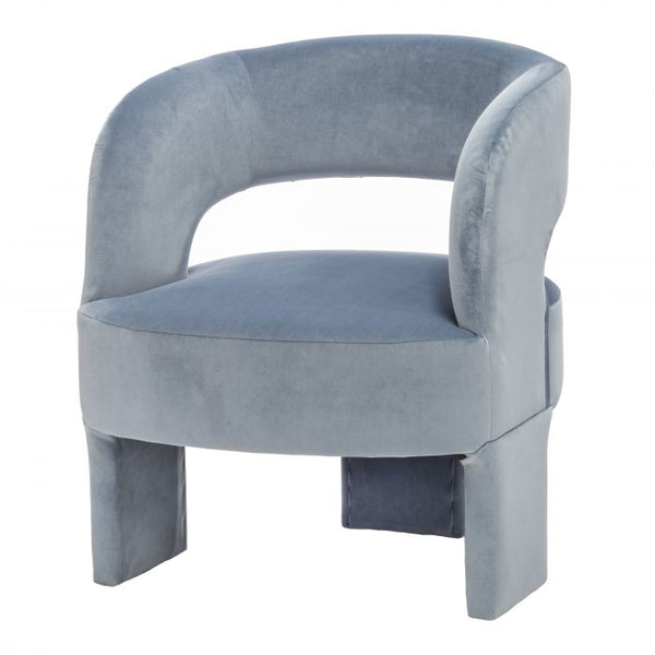 Amalfi Formes Chair Sky Blue 67.5x66.5x81.5cm Amalfi chairs are perfect for adding colour and character to the home. This Formes Chair is both stylish and practical.Made from poly velvet and foam, it has a beautiful sky blue colour palette.It has a modern