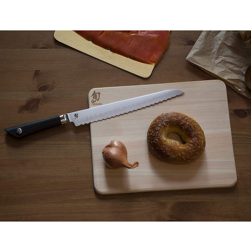 Buy online & save Shun Sora Bread Knife 22.9cm |Shun |BEON.COM.AU Shun Sora Bread Knife 23cm Glide through freshly baked loaves of bread with the Shun Sora Bread Knife. High performance blades that is also easy to clean and maintain. The secure and comfortable grip as well as an exceptionally well balanced blade makes for incredible precision and control. Slici... Shun at BEON.COM.AU