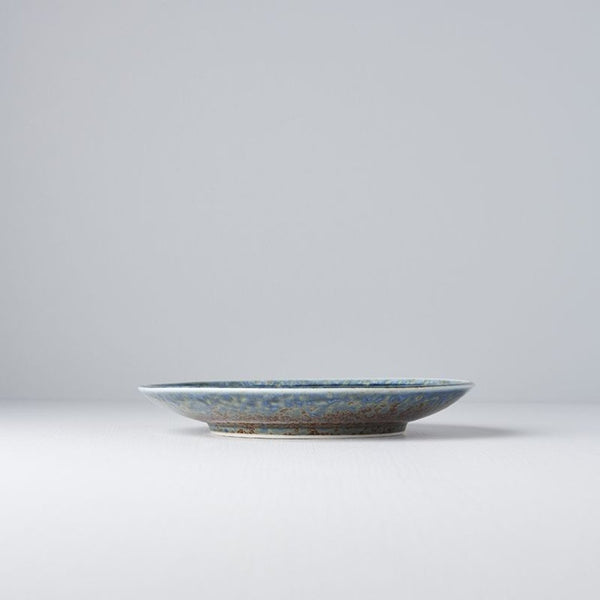 Save on Earth & Sky Side Plate Made in Japan at BEON. 20cm diameter x 3cm height Side Plate in Earth & Sky design The Earth & Sky range features a hand-dipped edge of bold ink-blue contrasted with a speckled tawny brown. This is a great size plate to use as a starter plate, for desserts or as a side plate for bread to accompany soup or casseroles. Handcrafted in JapanMicrowave and dishwasher safe