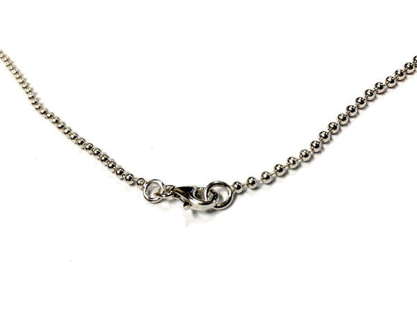 Buy online & save Sterling Silver Ball Chain Necklace |Cudworth |BEON.COM.AU Ball Chain Necklace featuring: - 925 Sterling Silver material - 55 cm length Ball Chain with lobster clasp - Comes in official Cudworth Gift Pouch. See also:  This same necklace in Oxidised Sterling Silver. Sterling Silver Dog Tag Necklace which uses this Ball Chain. Necklaces Cudworth at BEON.COM.AU