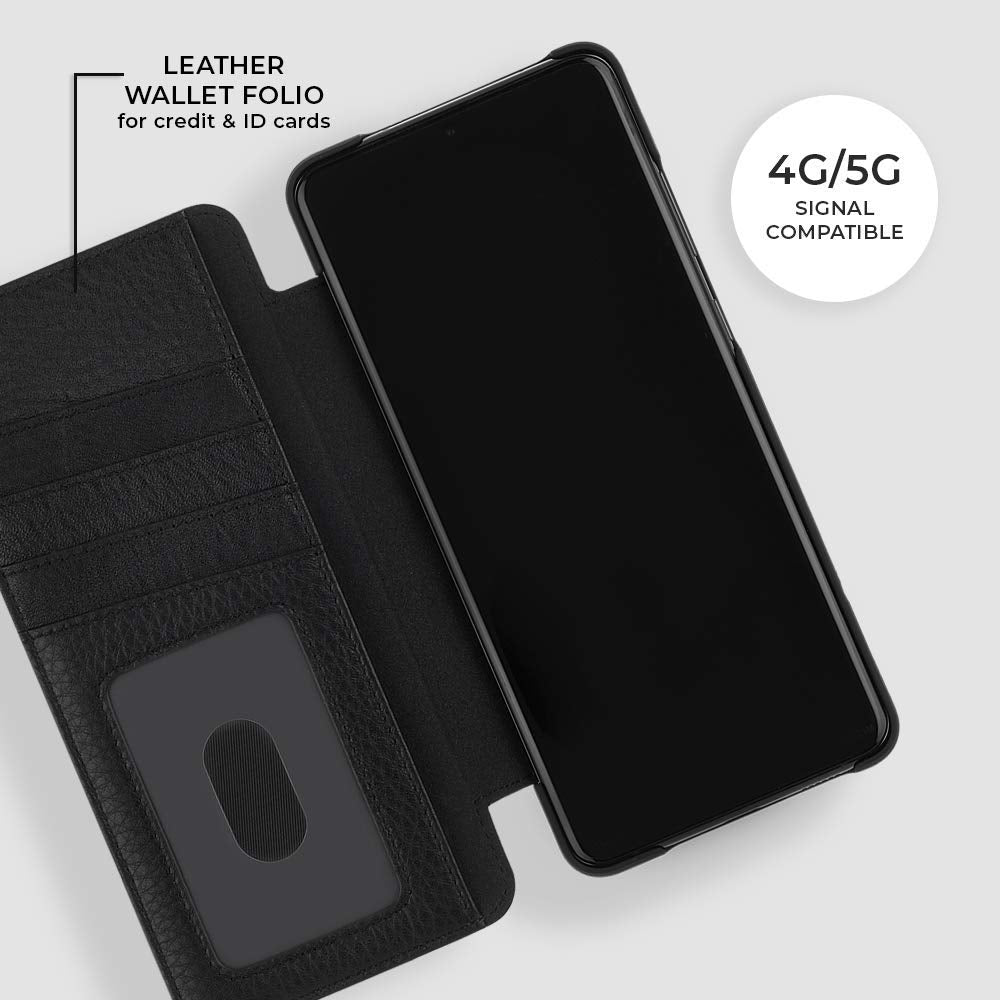Samsung Galaxy S20 (6.2") Casemate Leather Wallet Card Folio Case - Black CM042098 Casemate