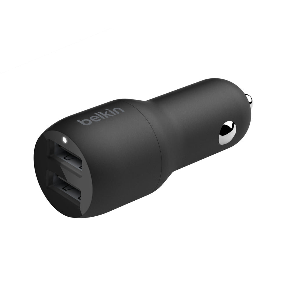 BELKIN BOOSTCHARGE Dual USB-A Car Charger 24W + USB-A to Lightning Cable CCD001bt1MBK Belkin