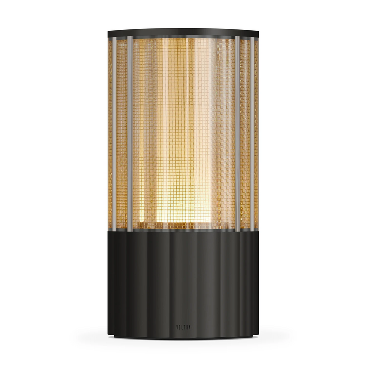 Buy online & save Totem - Reeded |Voltra Lighting |BEON.COM.AU A transparent reeded shell with brass mesh lining cocoons the candle-like internal light. Totem Lamp Voltra Lighting at BEON.COM.AU