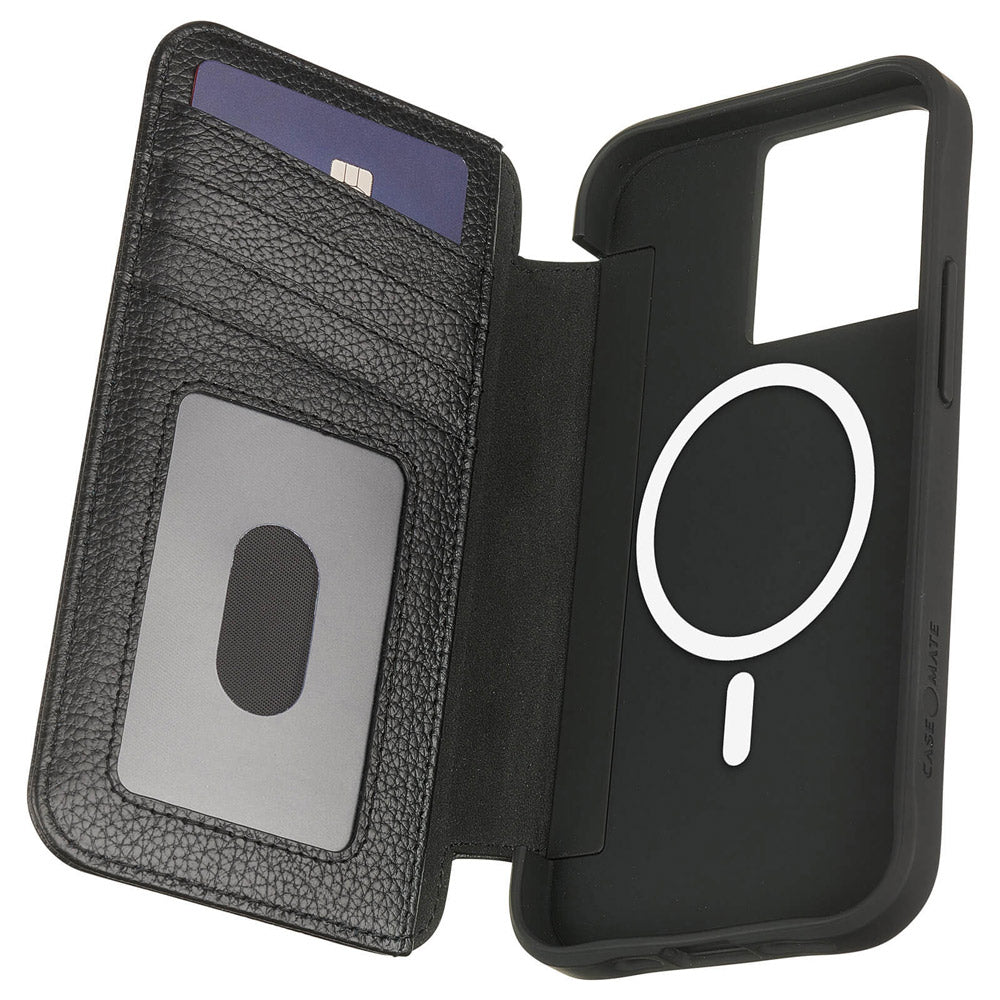 iPhone 13 (6.1") CASEMATE Tough Wallet Folio Case W/MagSafe - Black CM047146 CASEMATE