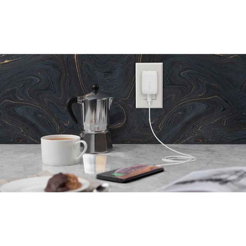 BELKIN Boost Up 20W USB-C PD Wall Charger + USB-C to Lightning Cable - White WCA003au04WH Belkin